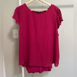 PaperMoon Women’s Fuchsia Pink Shortsleeve Blouse size XXL